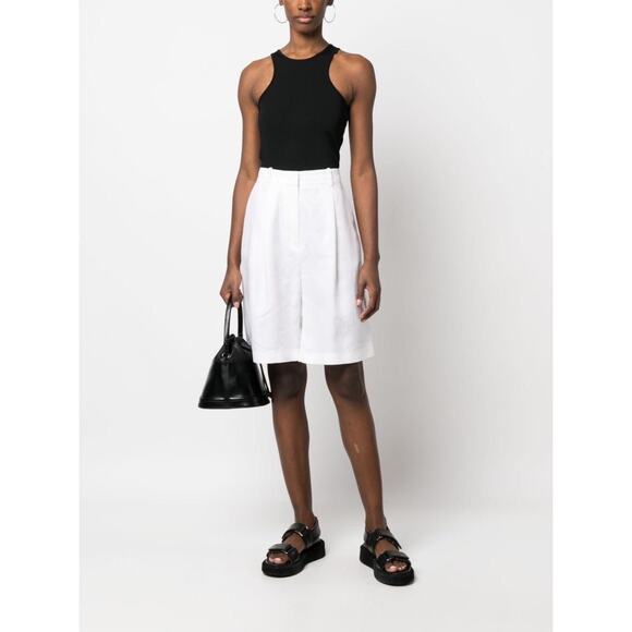 Fabiana Filippi High Waisted Knee Length Linen Blend Shorts Size XXL